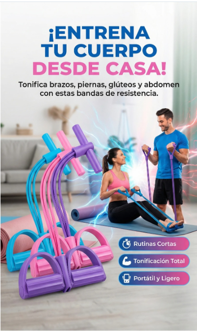 Liga Extensora Ejercitador Abdomen Piernas Y Glúteos