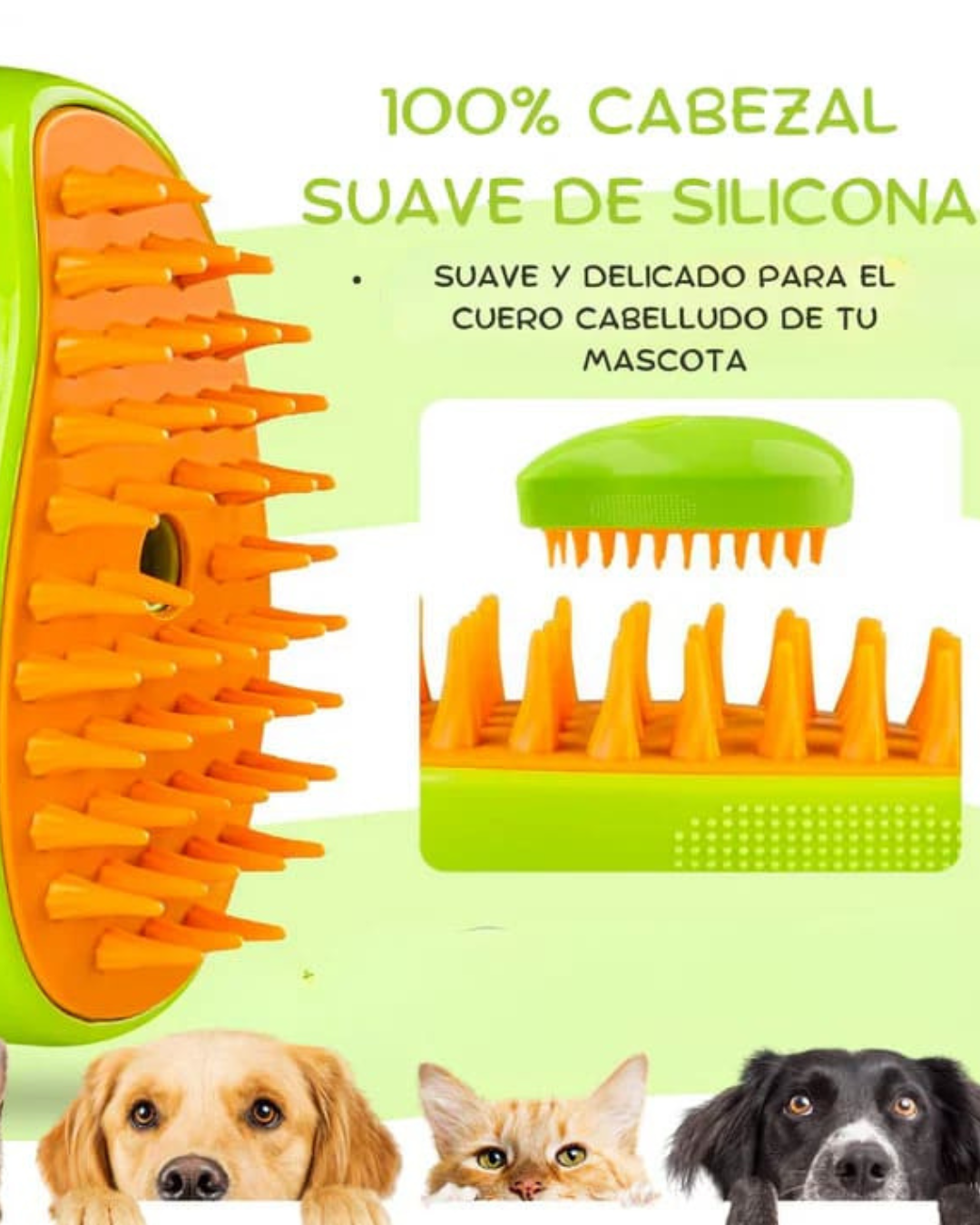 CEPILLO DE VAPOR 3 EN 1 PARA MASCOTAS